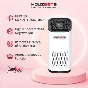 HouzBots 【Medical Grade Filter】Portable Air Purifier PuriBots PP-100 / HEPA 13 / Car Use / Aromatherapeutic function