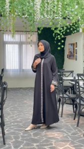 Abaya Bordir Jumbo L XL XXL 3XL 4XL Muat Sampai BB 120Kg Paling Laris LD 100 110 120 130 140