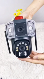 1ส่งฟรี 4G/ WIFI Camera 12MP 6K 18LED Solar Cell Outdoor Waterproof Motion Detect Color Night Vision Two-Way Audio กล้องวงจรปิดไวไฟ/ ใส่ซิม โซลาร์เซล ความละเอียด12ล้านพิกเซล กล้อง2เลนส์3จอ ทนแดดทนฝน ตรวจจับเคลื่อนไหว กลางคืนภาพสี คุยโต้ตอบได้