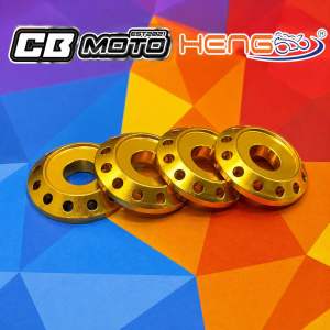 HENG / SC SIAM RADIATOR BOLTS LONG FOR AEROX V1 & V2 S W/ OR W/O WASHER CNC TITANIUM CONCAVE