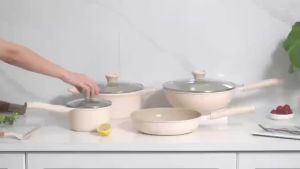 Redchef Nonstick Ceramic Rock 7 Pcs Cookware Set Non PFAS & PTFE & PFOA Suitable for All Stoves