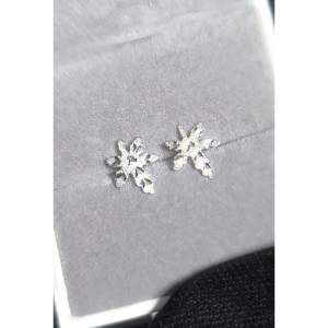 MJ Jewellery 925 Sterling Silver Earrings SS166 Plated White Gold