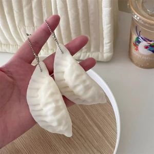 1/2pcs Cute Creative Simulation Dumpling Squishy Stress Relief Toy Fidget Vent Decor Pendant Funny Gift for Students
