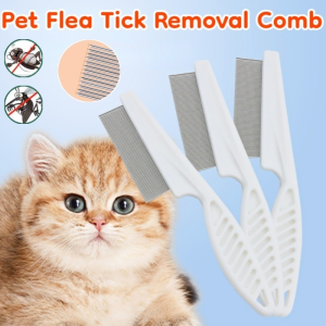 Pet Grooming Comb Cat Flea Comb Pet Flea Tick Comb Flea Removal Massage Stainless Steel Comb