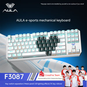AULA | AULA F3087 Pro/F3087 Mechanical Keyboard Backlight Wired Custom Full Key No Punch for PC Laptop Office E-Sport Gaming Keyboard