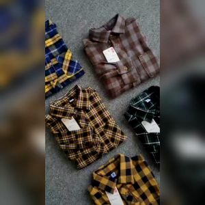 Kemeja Flanel 4-12th Kotak-Kotak Anak UNQL Panjang
