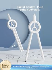 MONLEYTA | Professional Student Compass Set Digital Display Pen Type High School Drawing Ruler With Scale Middle School Creative High Aesthetic Multi-Function