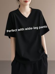 LINGLONGDAI | Summer V-neck Slimming T-shirt