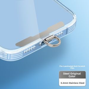 YINGYUE | Anti-Loss Phone Lanyard Clip Stainless Steel Thin Pad Durable Metal Ring Phone Case Accessory