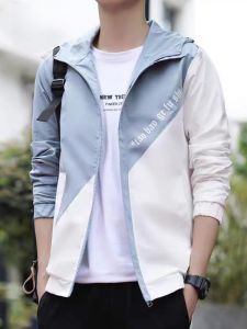 ROMON | Lomond Mens Short Outdoor Jacket Windproof Workwear Casual Loose Fit Zipper Decorated Polyester Fiber Summer Fashion City