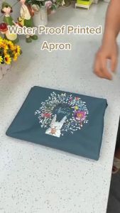 Chinese Character Print Water Proof Apron