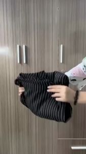 Quần ống rộng kẻ sọc trẻ trung phong cách Hàn Quốc năng động và sang chảnh -DTS-- Quần suông kẻ sọc