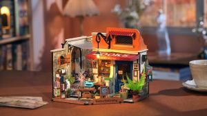 Funtory 🪴 พร้อมส่ง ENG.ver บ้านตุ๊กตา DIY ประกอบเอง ร้านหนังสือ Corner Bookstore โมเดลบ้าน เปิดไฟได้ Rolife DG164