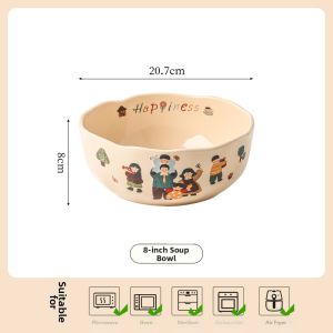Mr.Snail | Home & Family Ceramic Dining Bowls High Aesthetic Personal Use Noodle Bowl Tableware Set