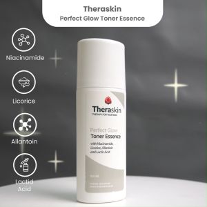 Theraskin BPOM Perfect Glow Toner Essence - Toner Essence Glowing untuk Kulit Kusam dan Noda Bekas Jerawat dengan Niacinamide Licorice dan Lactic Acid