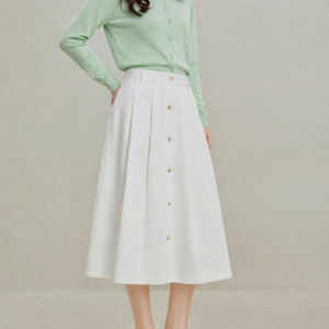 INMAN | Commuter A-Line French Midi Skirt