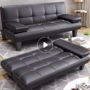 โซฟาเบด โซฟาปรับนอน 3 ระดับ หุ้มหนังเงา