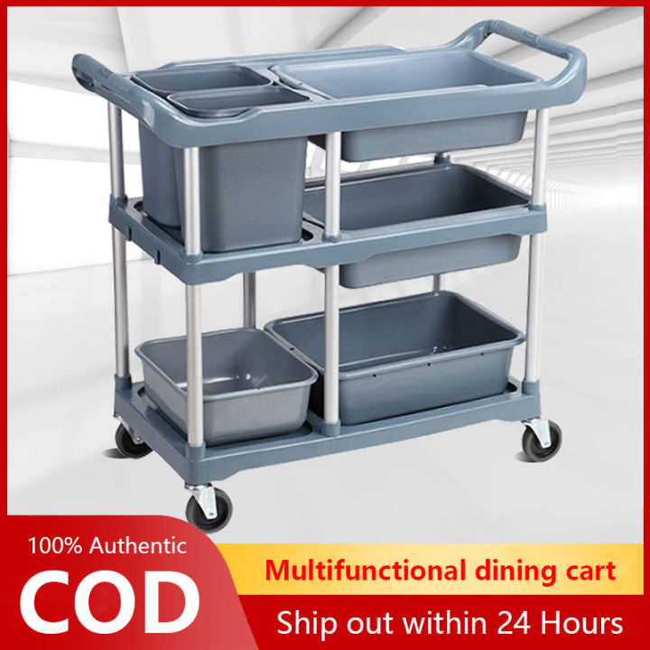 Utility Cart Trolley Food service large kitchen trolley organizer 3