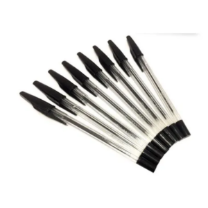 Ball Point Pen Black Ballpen for School Office Supplies 50pcs
