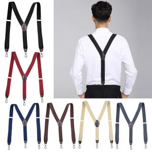 Universal Strap Clip Suspenders For Men Set Adjustable Y Shape Wedding Suit Accessories Strong Metal Clips Trousers Braces