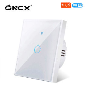 Tuya WiFi Smart Switch Touch Light Switch Works With Alexa With/Without Neutral Wire Wireless RF433 Wall Remote Voice Control