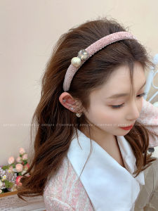 Luxurious Pearl Hairband: Stylish Women's High Hairline Face Slimming Accessory