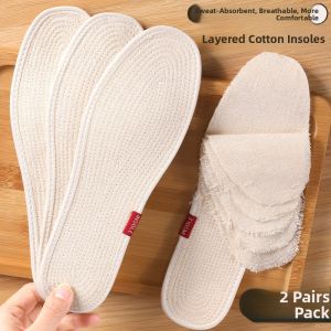 LINGMIAO | Absorbent Anti-Odor Breathable Cotton Insoles for Men