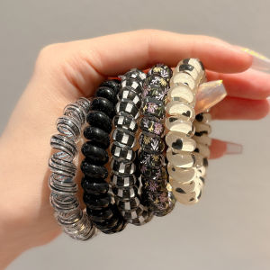NING ZHOU | High Ponytail No-collapse Highly Elastic Telephone Wire Hair Tie