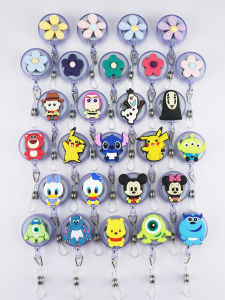 กระเป๋าใส่บัตรใสแบบพับได้สำหรับแพทย์และพยาบาล พร้อมหัวเข็มขัดแบบคลิปแบบพับได้ กระเป๋าใส่บัตรแบบพับได้สำหรับใส่บัตรประจำตัว