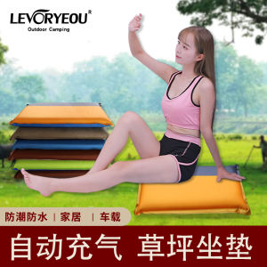 Automatic Inflatable Mattress Thickened Cushion Outdoor Portable Office Mattress Moisture Proof Pad Camping Lawn Cushion Foldable