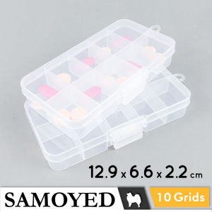 Tempat / Kotak Plastik PP Penyimpanan Serba Guna 10 Sekat / Grids / Plastic Storage Box Samoyed BX-G10-129 (Aksesoris / Pernak-Pernik / Perhiasan / Obat / Klip / Peniti / Jarum / USB / Memory Card)