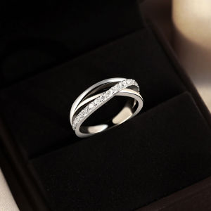Pianist | Luxury Rhinestone Double Layer Adjustable Ring