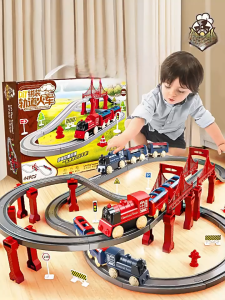 🚆AKIKO 70/109/287PCS Electric DIY Mini Train Set Toys Railway Sets with Track Toys Childrens Educational Toy Set Kid‘s Gift 火车轨道玩具