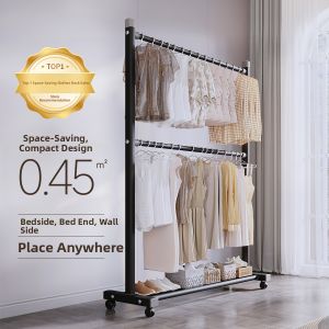 MINGZHI | Heavy Duty Double Layer Hat and Clothes Rack