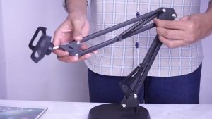 Stand HP Tablet Meja S77 Profesional Holder Hp Dudukan Hp untuk Review Podcast Streaming Multifungsi