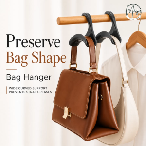 Bag Hanger Hook Bag Rack Holder - Handbag Hanger Organizer Storage - Over The Closet Rod Hanger for Storing and Organizing Handbag
