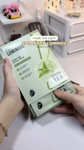 ( Lẻ 1 ) Mask/ Mặt nạ trà xanh làm dịu giảm mụn Colorkey Luminous Facial Green Tea 25ml - nội địa Trung