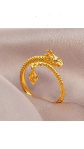 OYJR แหวนมังกรนำโชค สวยๆ หน้าน่าเชื่อถือ - แหวนแฟชั่นปรับสำหรับผู้หญิง