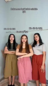 Kulot Kringkel 7/8 di Bawah Lutut Celana Pendek Wanita Terbaru Bahan Kringkel Premium