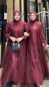 COD Dress Terbaru / Leya Dress Velvet apk Payet Tille Dress Lebaran Gamis Termurah Dress Kondangan