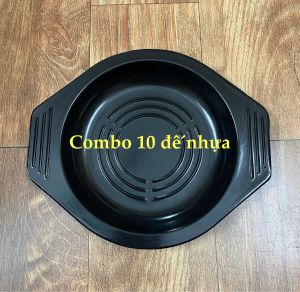 Com bô 10 đĩa nhựa lot nồi mỳ cay 8” 10 đế nhựa lót nồi mỳ cay 8” size 20