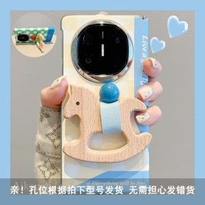 Huawei MateX7 Limited Edition Foldable Screen Phone Case Green Leather Checkerboard MateX6 Wooden Horse Ring Buckle MateX5