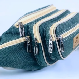 POLO AMSTAR Waistbag Tas Pinggang Casual 7 Ruang Bahan Kanvas