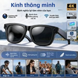 GUHUAVMI | Kính Thông Minh AI Mới Dành Cho Doanh Nghiệp Hỗ Trợ Dịch Thuật 120+ Ngôn Ngữ Camera 800W Pixel Bộ Nhớ 32GB Chức Năng Gọi Điện Kính Đổi Màu Độ Phân Giải 8K