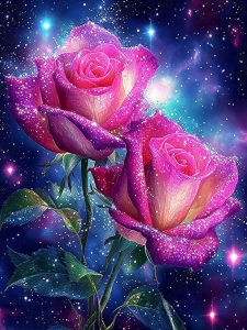 Huacan New Arrivals 2026 Diamond Painting Starry Sky Rose Diamond Embroidery Flower Landscape Complete Kit Craft Kit