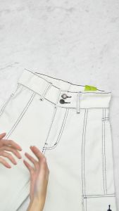 JINISO - Highwaist Cargo Loose Jeans 409 HANDS UP