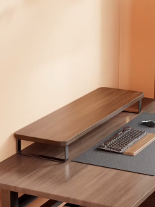 SG STOCK Computer Monitor Stand Wooden Desktop PC Rack Table Organizer Monitor Stand