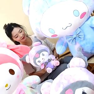 30cm to 100cm Kawaii doll Sanrio Kuromi Melody Cinnamoroll Anime Plush Toy Shape Shift Doll Cute Gifts