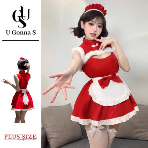 U Gonna S Giáng Sinh Quần Áo Ngủ Cho váy nữ Màu Đỏ Không Tay nâng Đồ Lót Quần Áo Ngủ Thời Trang 2025 Mới Thiết Kế Đàn Hồi Đảng Món Quà Giáng Sinh