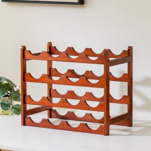 FANTANYIPIN | Luxury Wooden Wine Display Rack Slanted